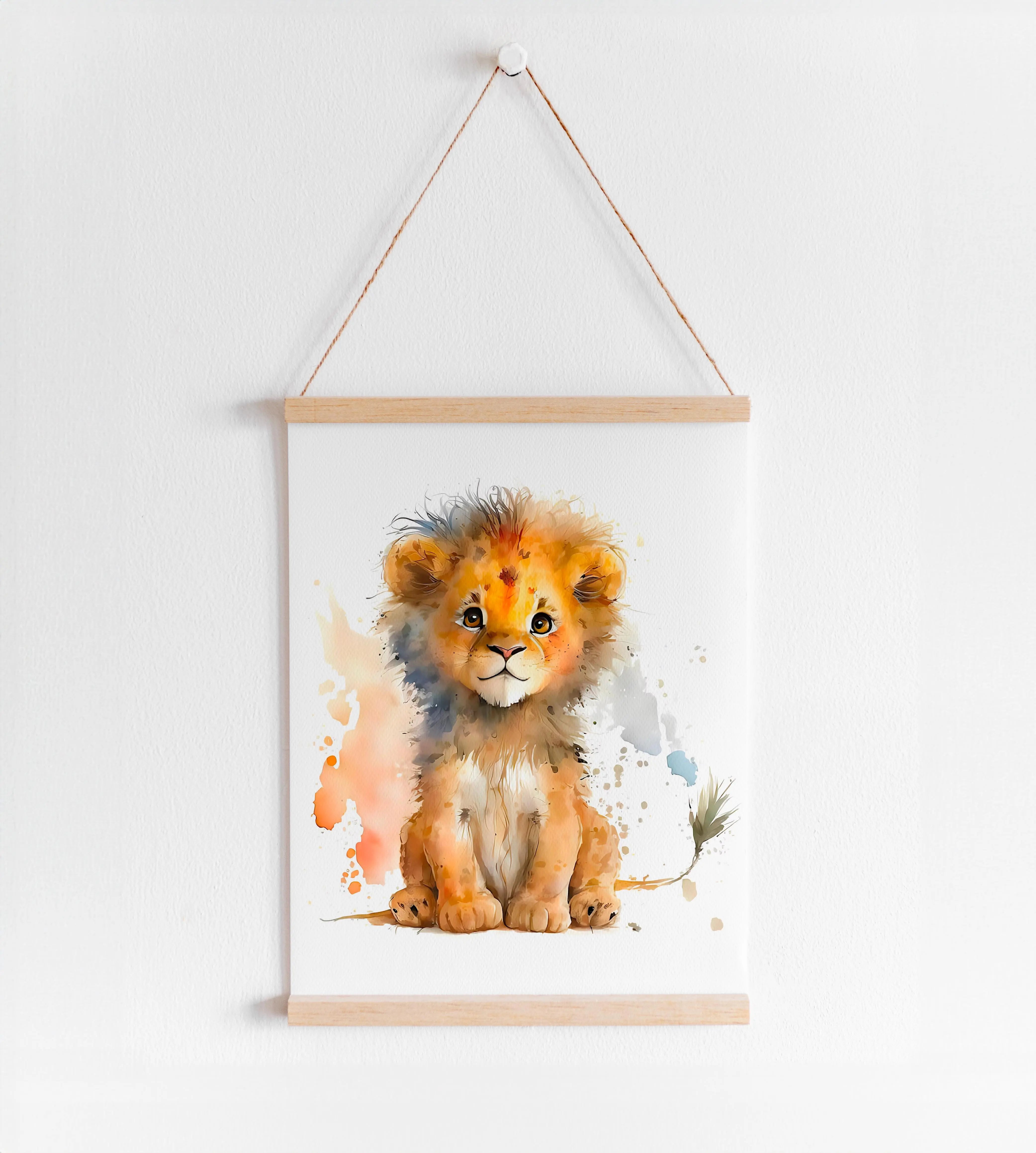 Børneplakat med dyr - "Løve" Ellens Shop