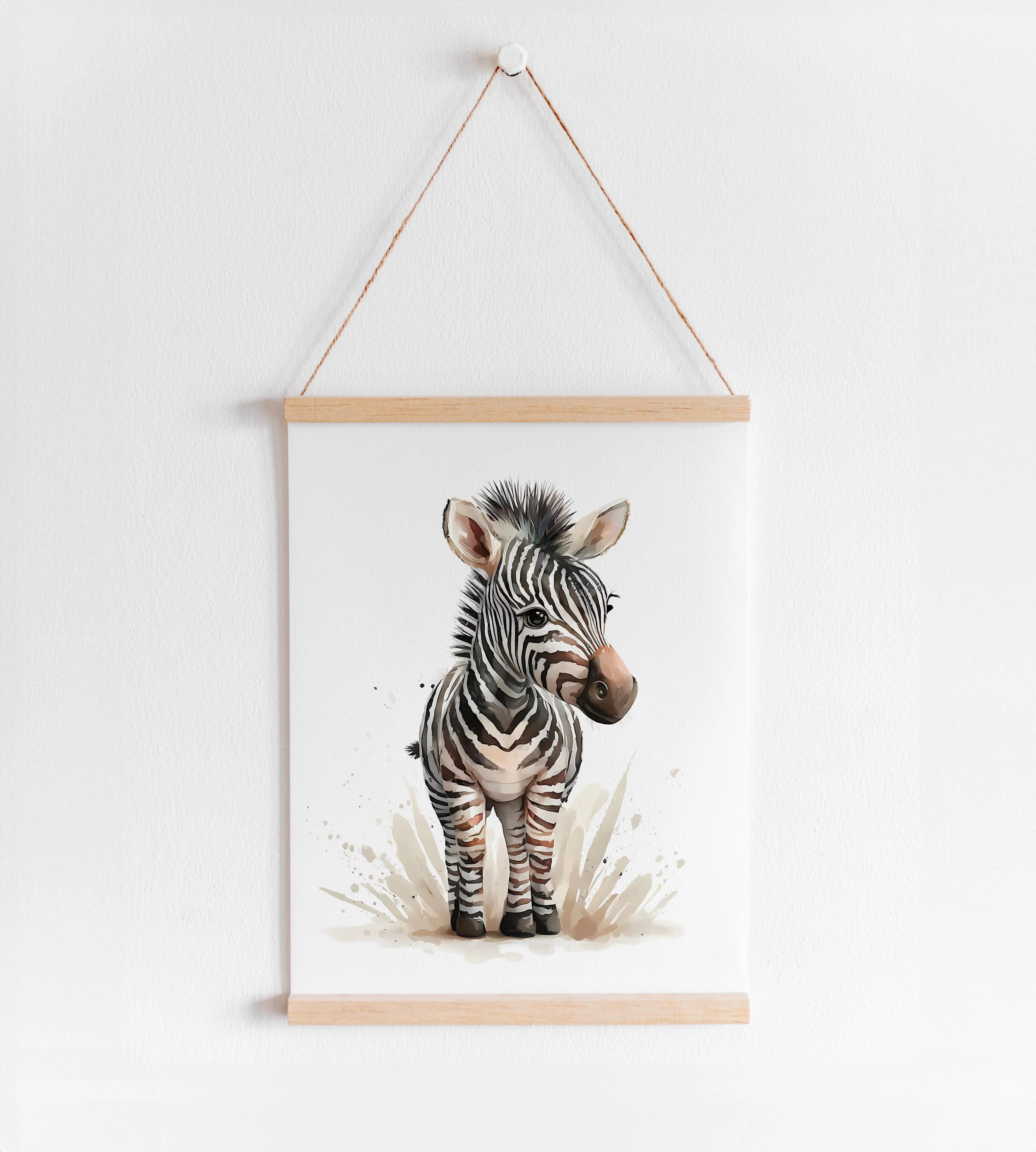 Børneplakat med dyr - "Zebra" Ellens Shop