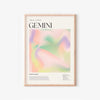 Gemini - Farverig stjernetegns plakat Ellens Shop